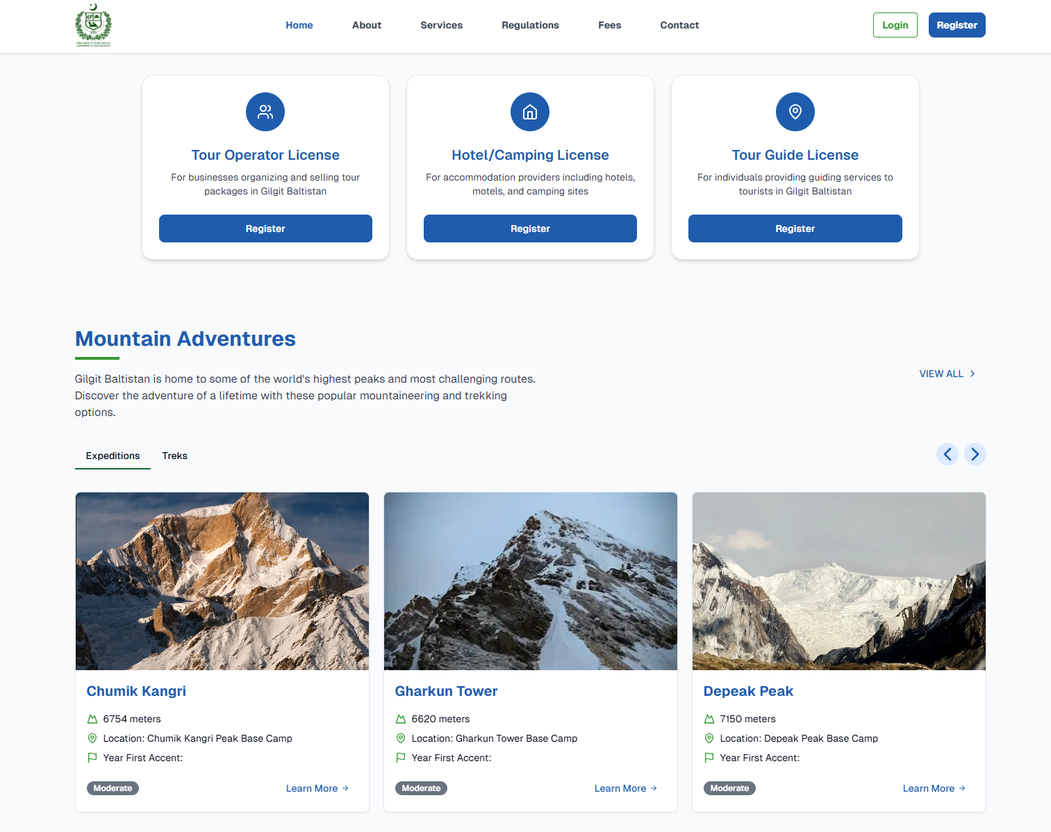 Department of Tourism Pakistan - Payload CMS Project
